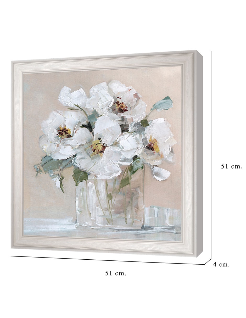 Cuadro decorativo Blancos suaves I de Sally Swatland técnica mixta 8