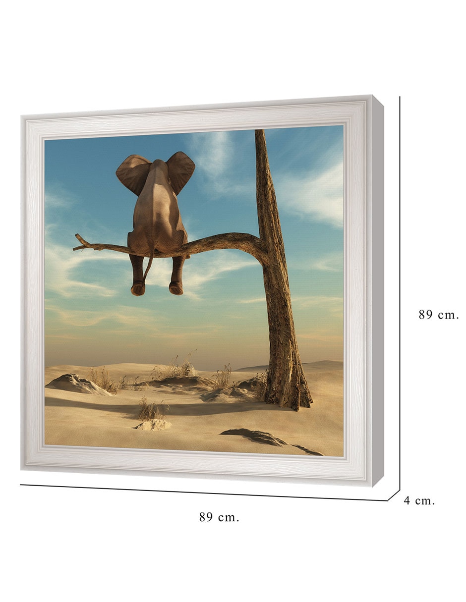 Cuadro decorativo Elefante en árbol del desierto de DP Gallery técnica mixta 8