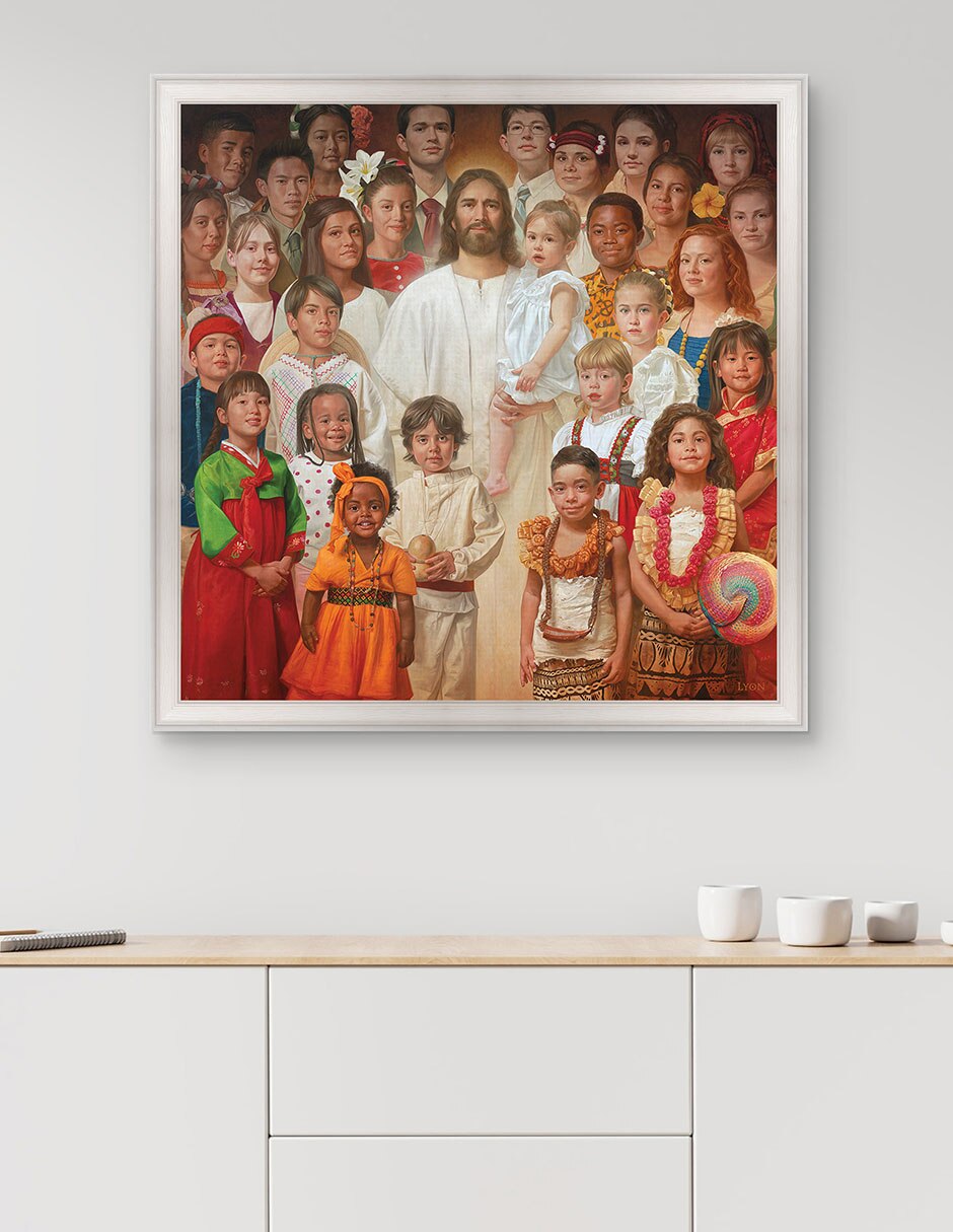 Cuadro decorativo Hijo de Dios de Howard Lyon técnica mixta 3