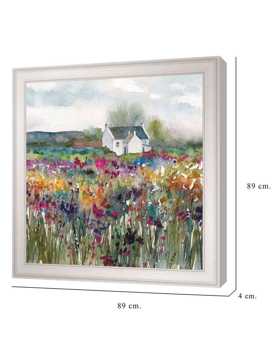 Cuadro decorativo Cabaña de flores silvestres de Carol Robinson técnica mixta 2