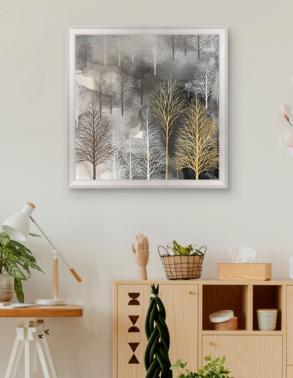 Cuadro decorativo Árbol invernal de Heather Hayes técnica mixta 2