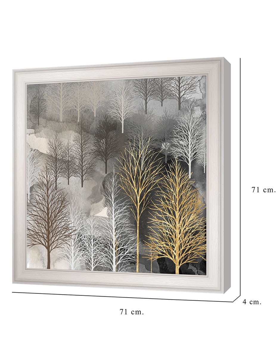 Cuadro decorativo Árbol invernal de Heather Hayes técnica mixta 8