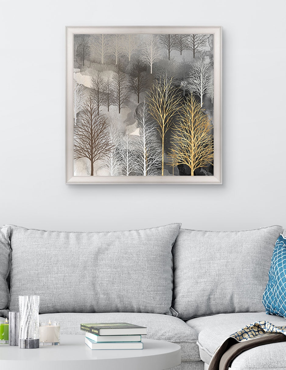 Cuadro decorativo Árbol invernal de Heather Hayes técnica mixta 3