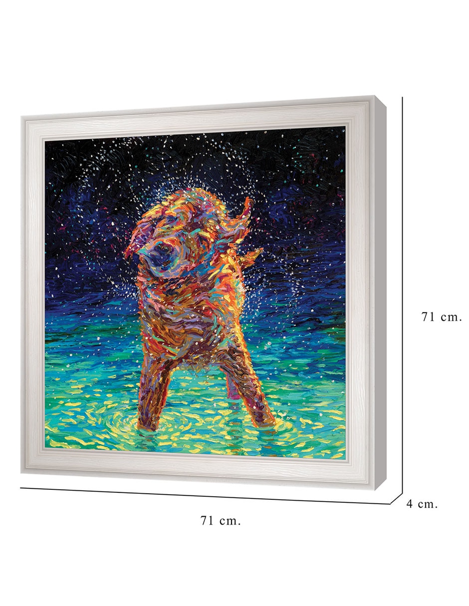 Cuadro decorativo Nado a la luz de la luna de Iris Scott técnica mixta 2