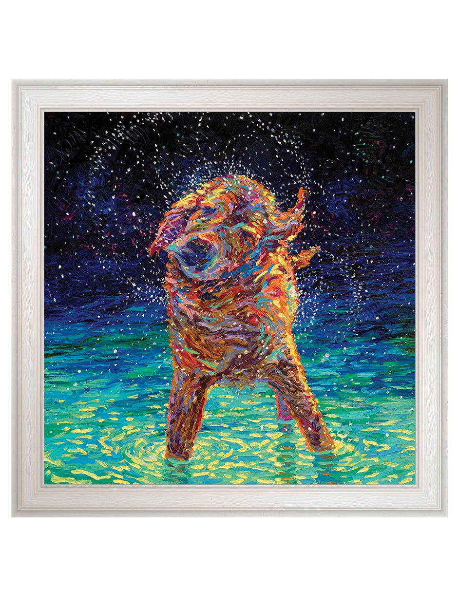 Cuadro decorativo Nado a la luz de la luna de Iris Scott técnica mixta