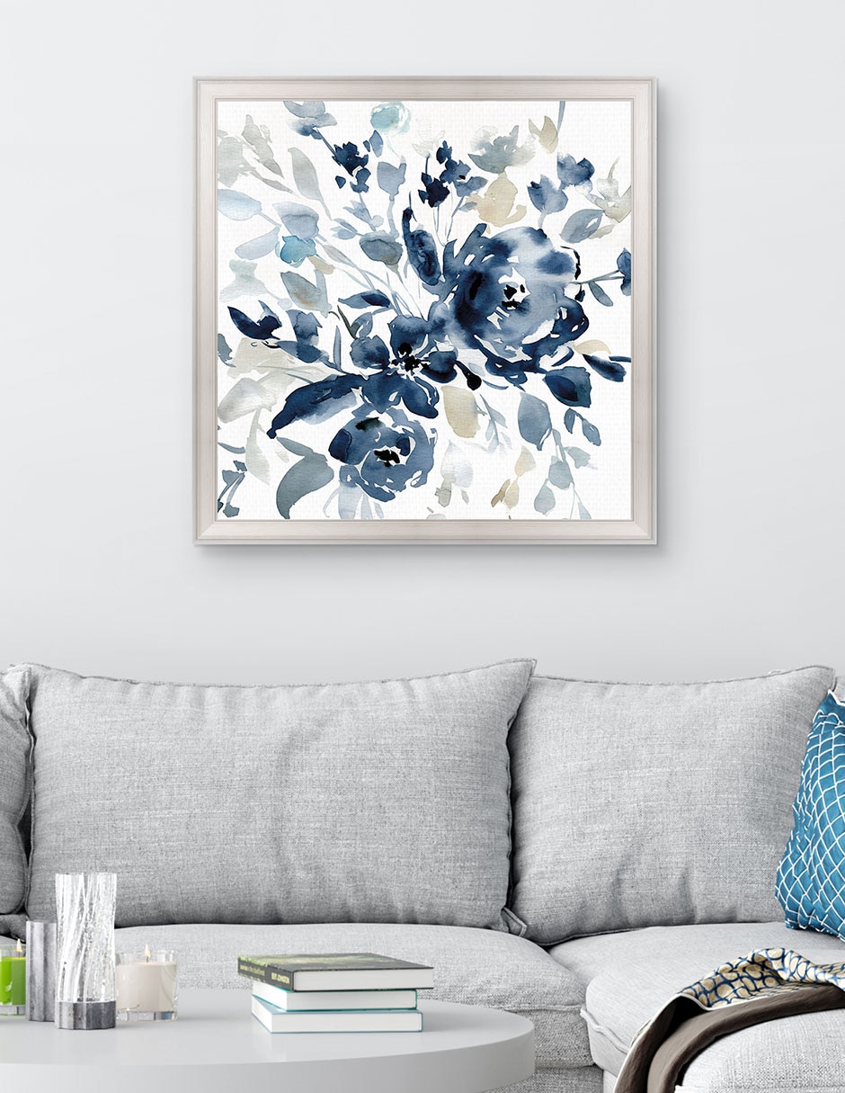 Cuadro decorativo Jardín índigo I de Carol Robinson técnica mixta 4