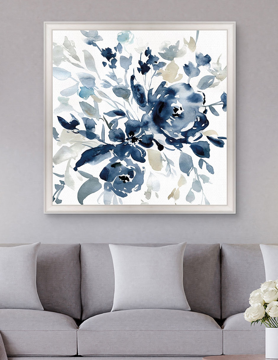 Cuadro decorativo Jardín índigo I de Carol Robinson técnica mixta 2