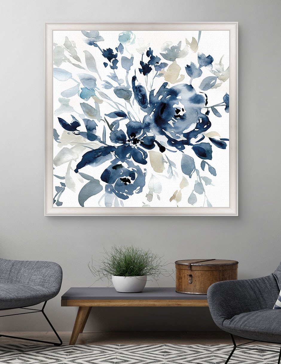 Cuadro decorativo Jardín índigo I de Carol Robinson técnica mixta 4