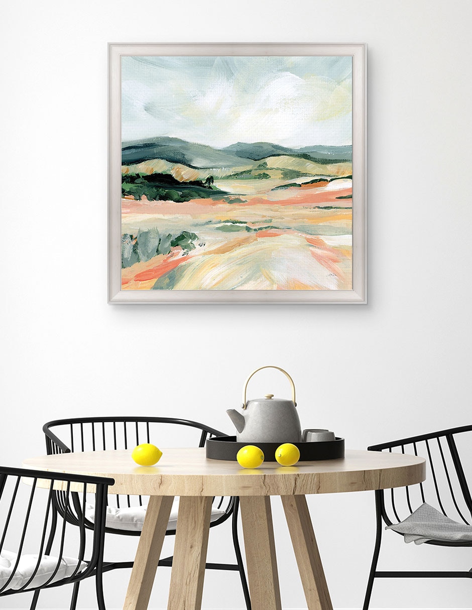 Cuadro decorativo Paisaje bermellón I de Katrina Pete técnica mixta 5