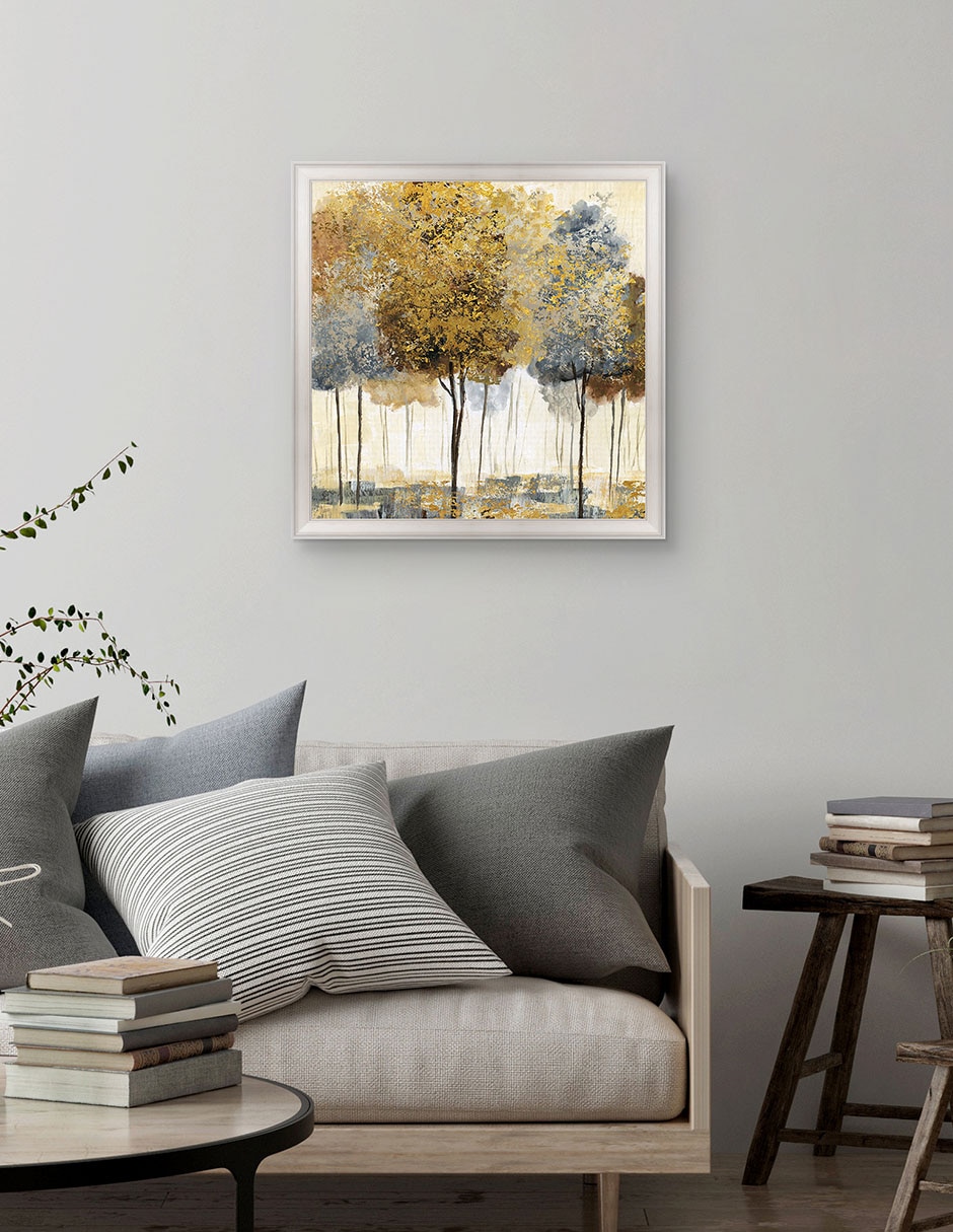 Cuadro decorativo Bosque metálico I de Nan técnica mixta 3