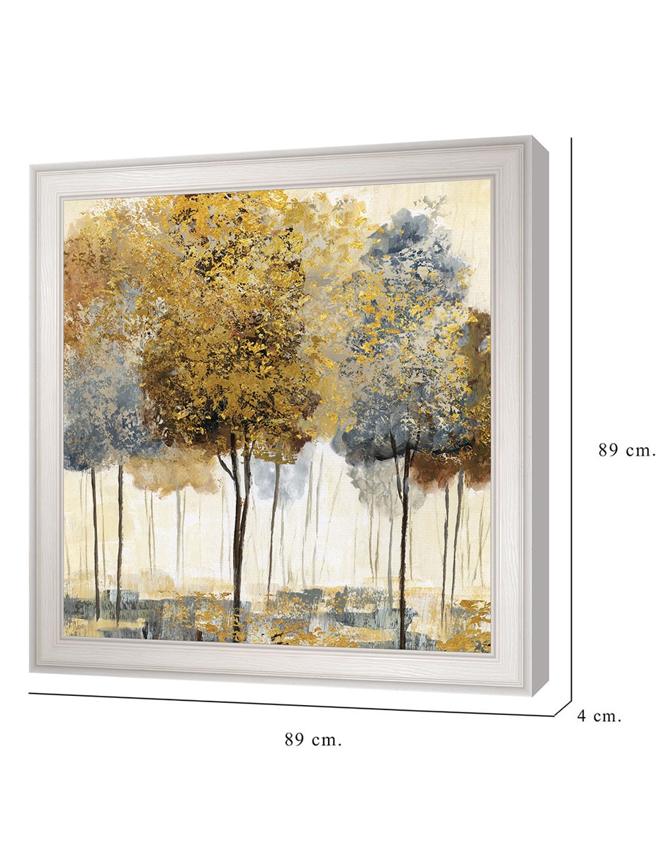 Cuadro decorativo Bosque metálico I de Nan técnica mixta 8