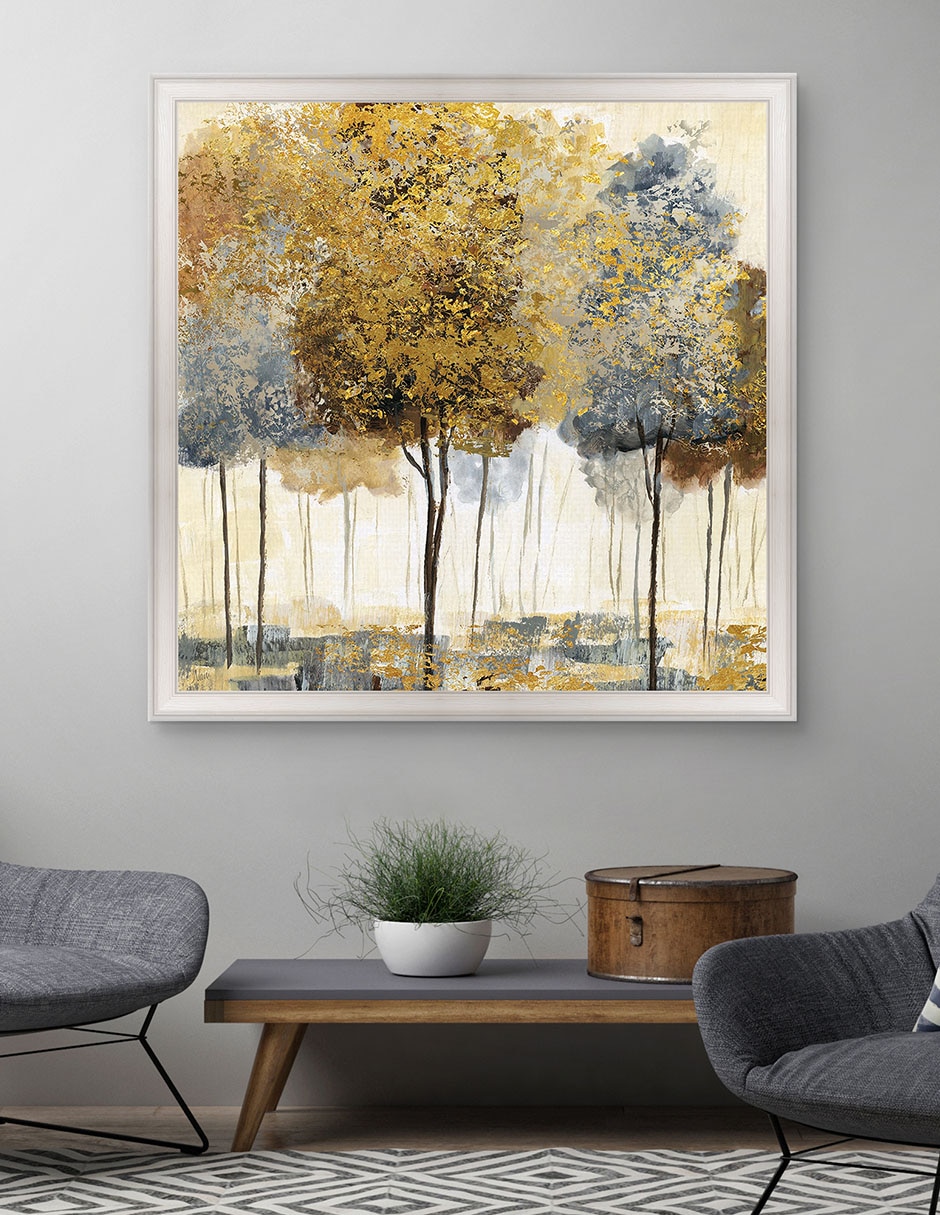 Cuadro decorativo Bosque metálico I de Nan técnica mixta 4