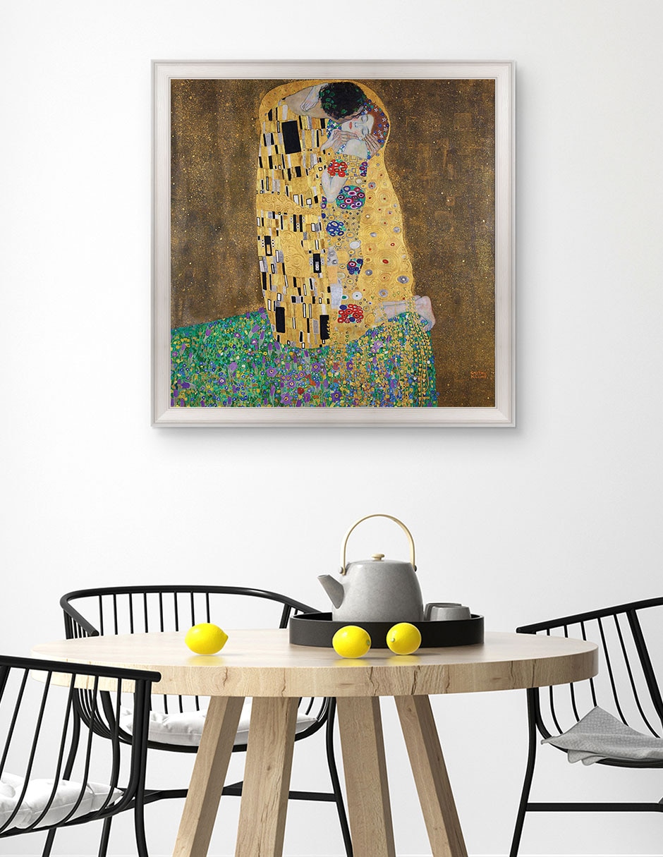 Cuadro decorativo El beso de Gustav Klimt técnica mixta 5