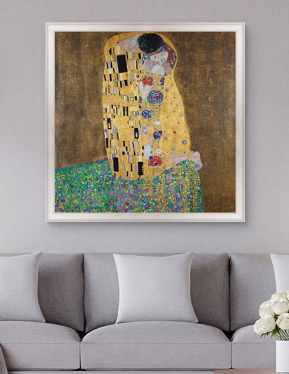 Cuadro decorativo El beso de Gustav Klimt técnica mixta 2