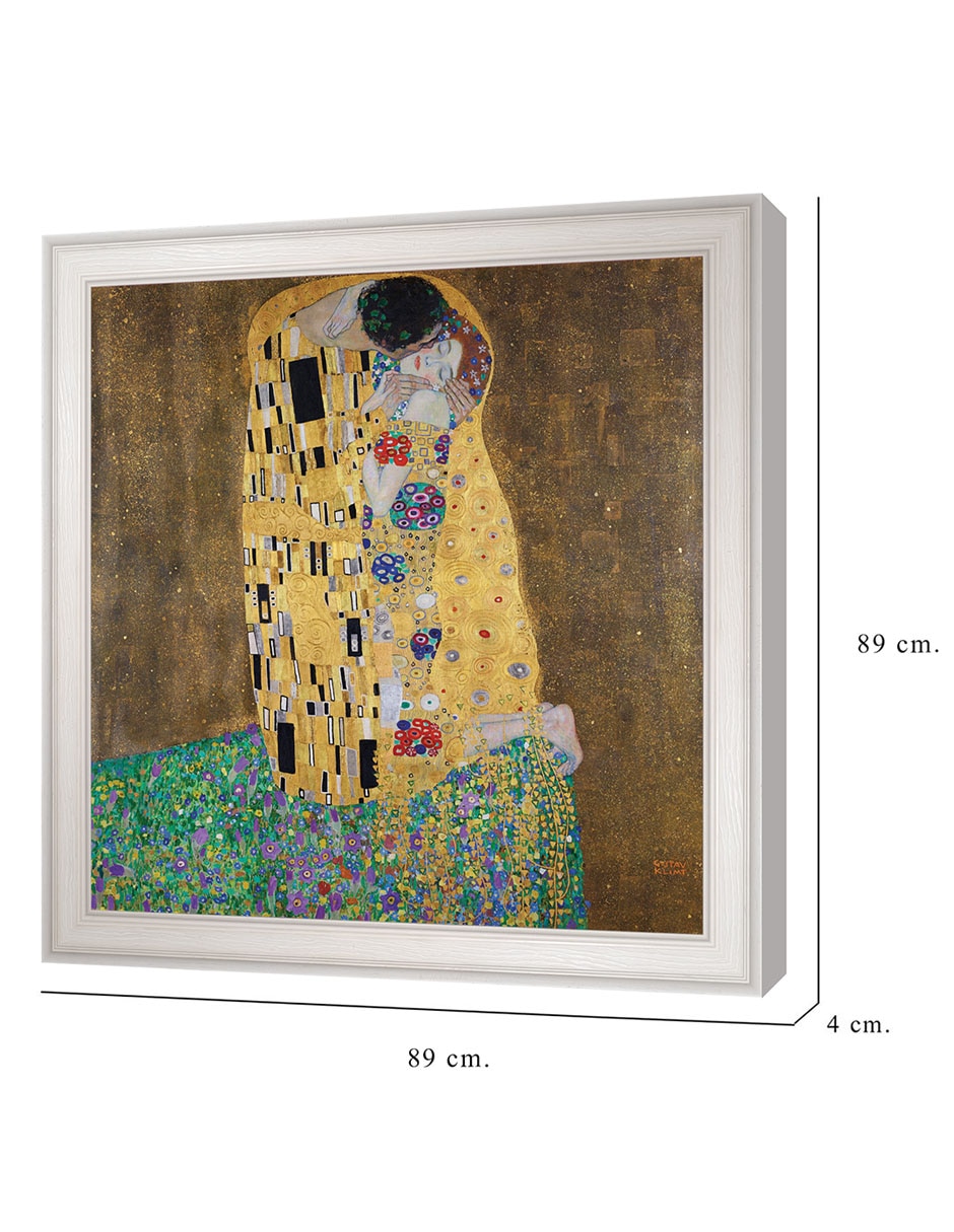Cuadro decorativo El beso de Gustav Klimt técnica mixta 8