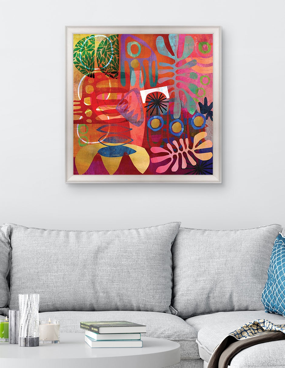 Cuadro decorativo Geometrías del alma africana de Nikki Chu técnica mixta 3