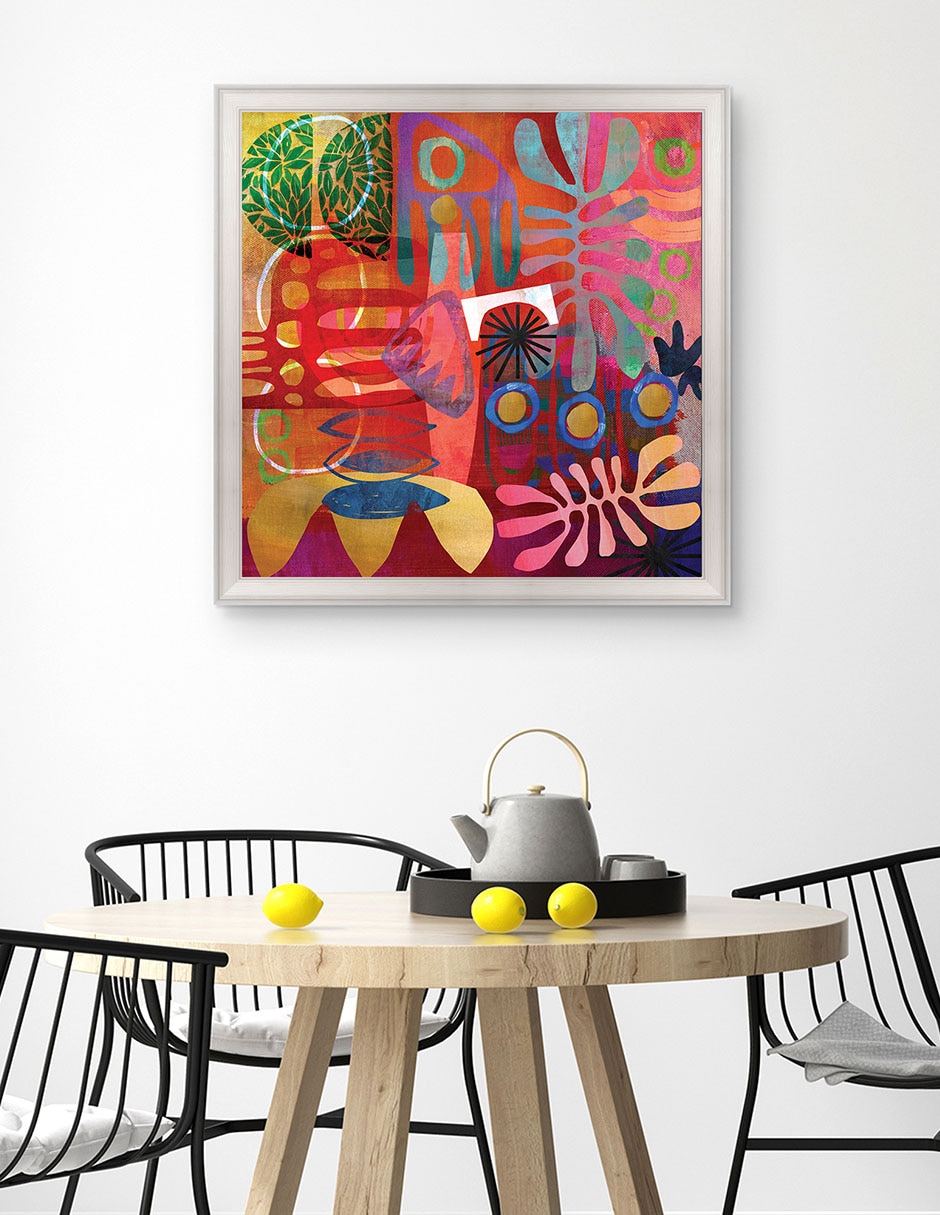 Cuadro decorativo Geometrías del alma africana de Nikki Chu técnica mixta 4