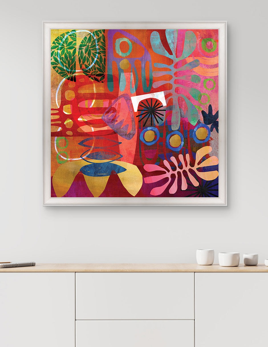 Cuadro decorativo Geometrías del alma africana de Nikki Chu técnica mixta 4