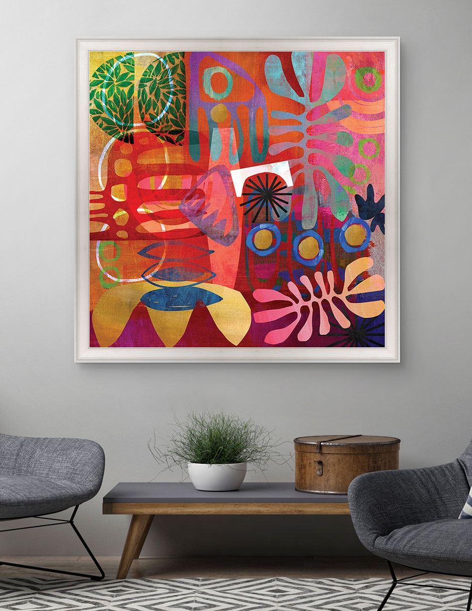 Cuadro decorativo Geometrías del alma africana de Nikki Chu técnica mixta 5