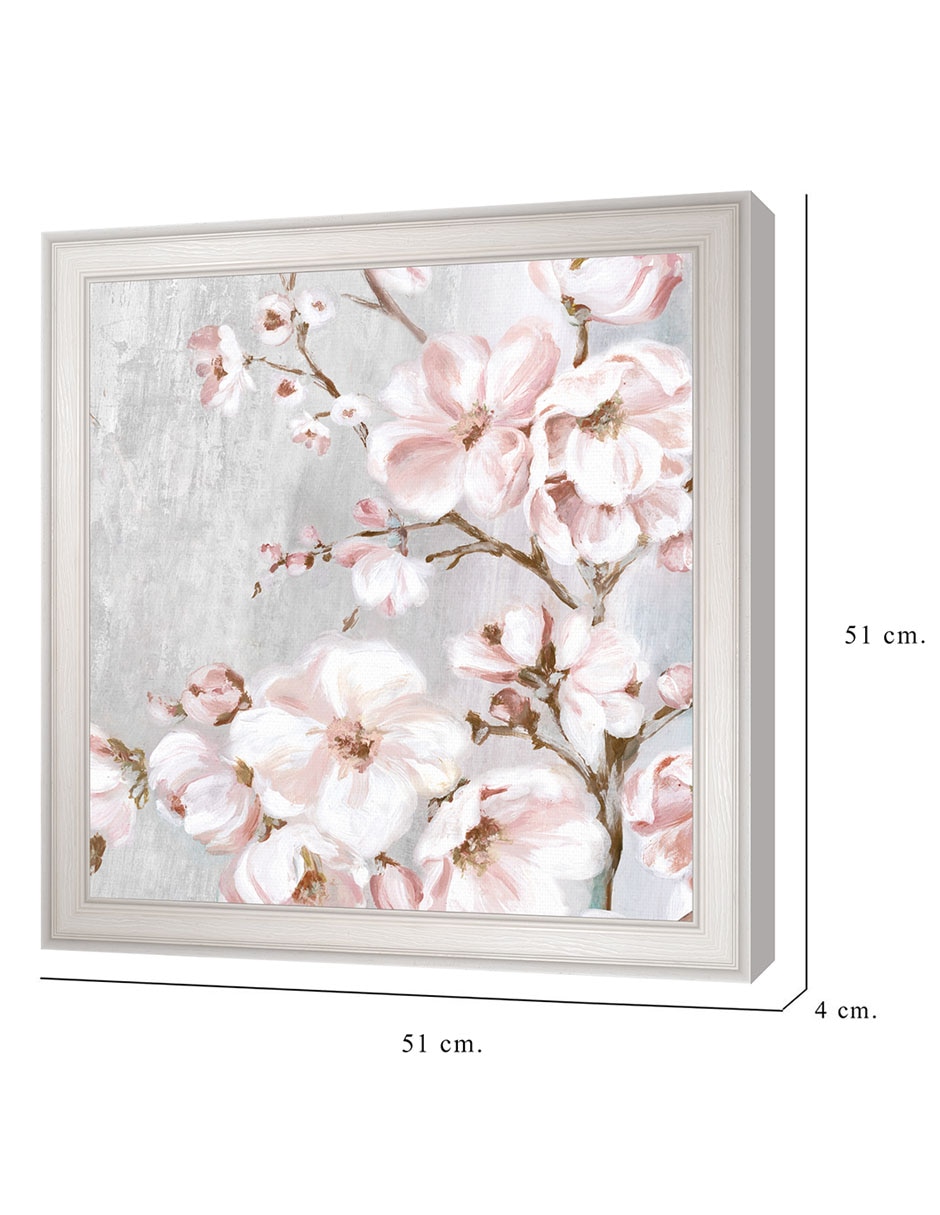 Cuadro decorativo Cerezos en flor de primavera II de Eva Watts técnica mixta 2