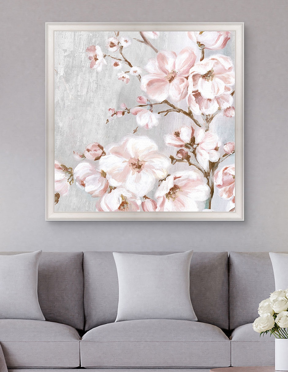 Cuadro decorativo Cerezos en flor de primavera II de Eva Watts técnica mixta 2