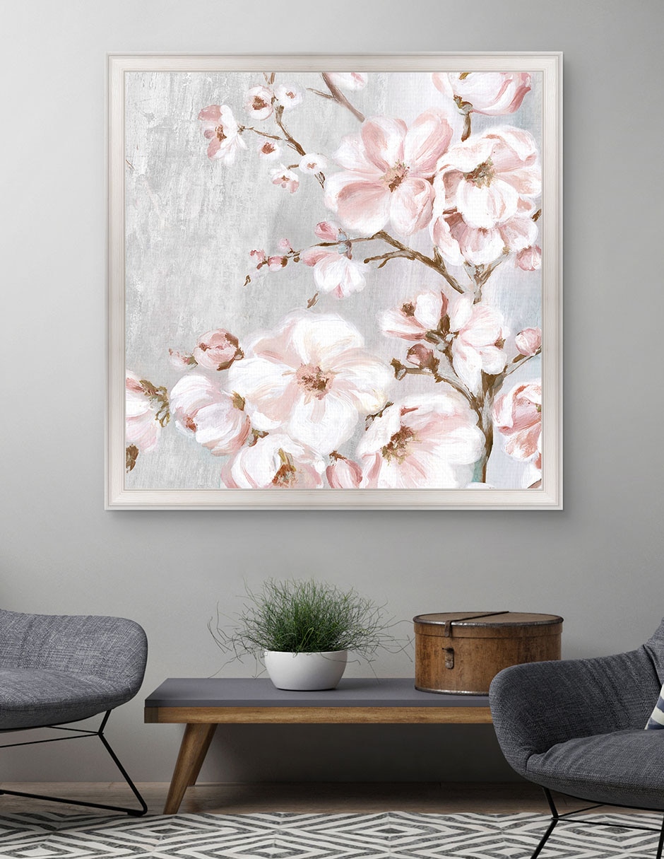Cuadro decorativo Cerezos en flor de primavera II de Eva Watts técnica mixta 4