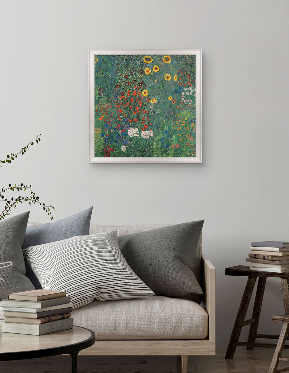 Cuadro decorativo Jardín con girasoles de Gustav Klimt técnica mixta 2