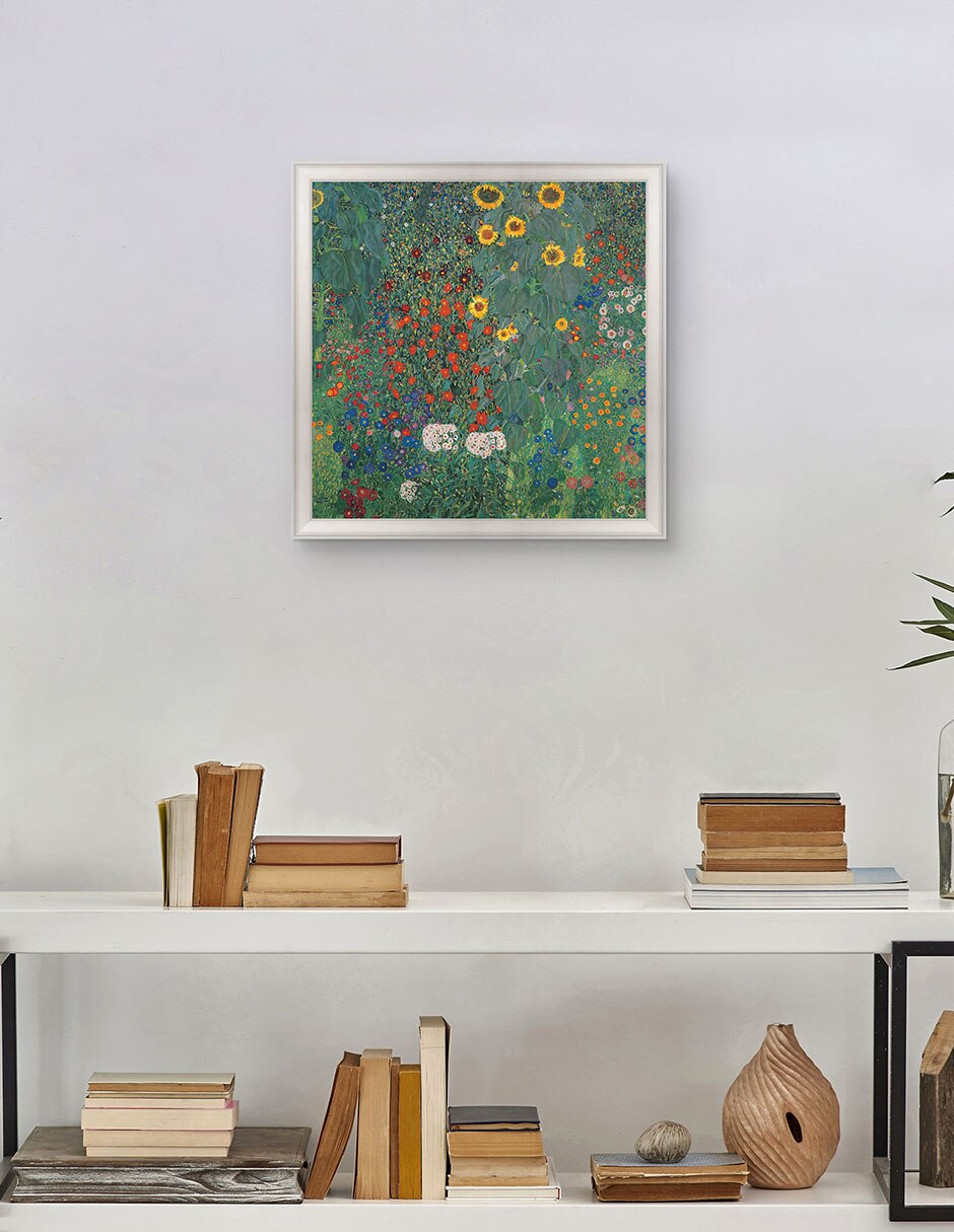 Cuadro decorativo Jardín con girasoles de Gustav Klimt técnica mixta 3