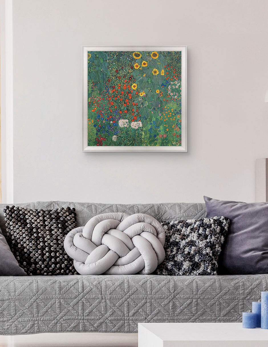 Cuadro decorativo Jardín con girasoles de Gustav Klimt técnica mixta 4