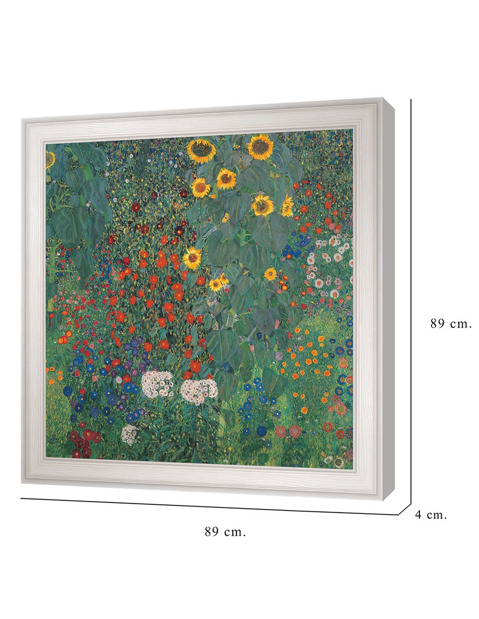 Cuadro decorativo Jardín con girasoles de Gustav Klimt técnica mixta 2