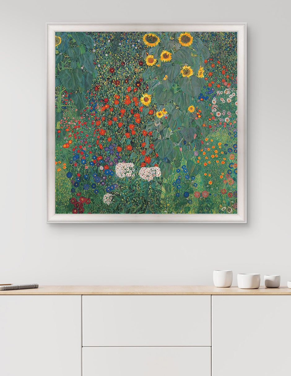 Cuadro decorativo Jardín con girasoles de Gustav Klimt técnica mixta 4