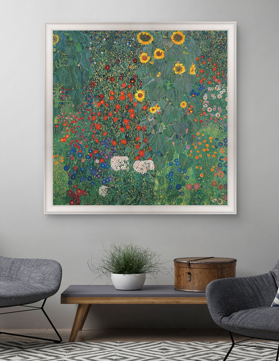 Cuadro decorativo Jardín con girasoles de Gustav Klimt técnica mixta 5