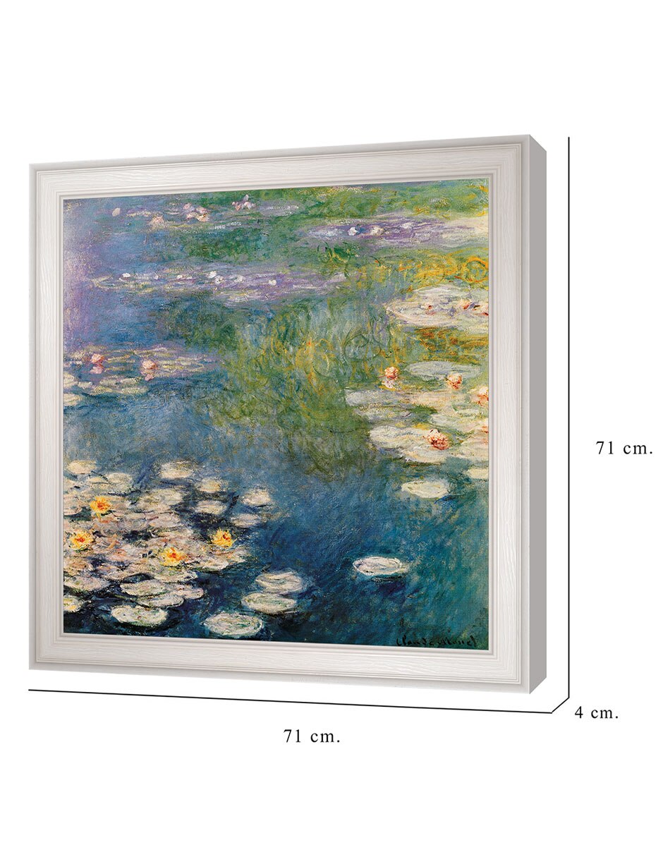Cuadro decorativo Nenúfares en Giverny 1908 de Masters Collection técnica mixta 8