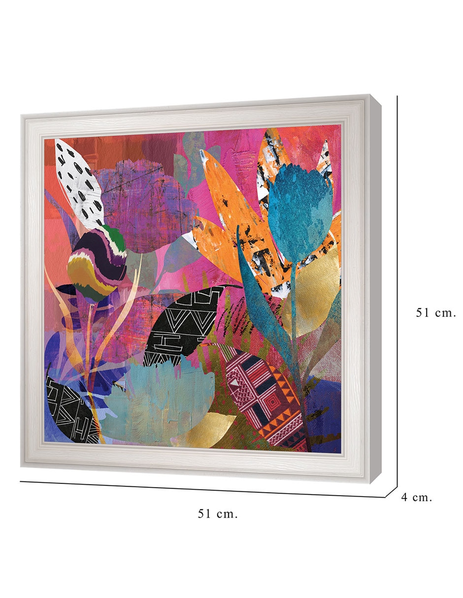 Cuadro decorativo Poder floral de Nikki Chu técnica mixta 2