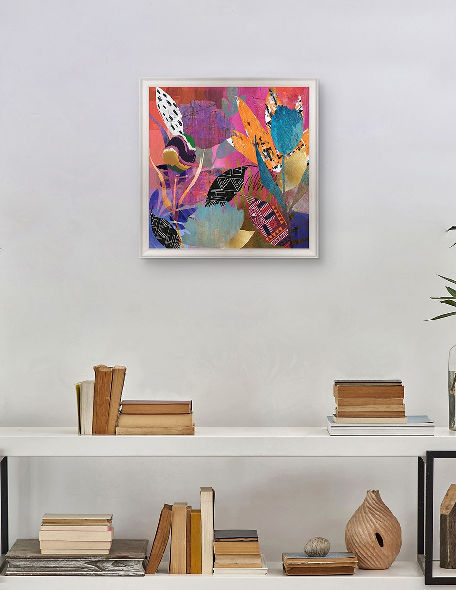 Cuadro decorativo Poder floral de Nikki Chu técnica mixta 4