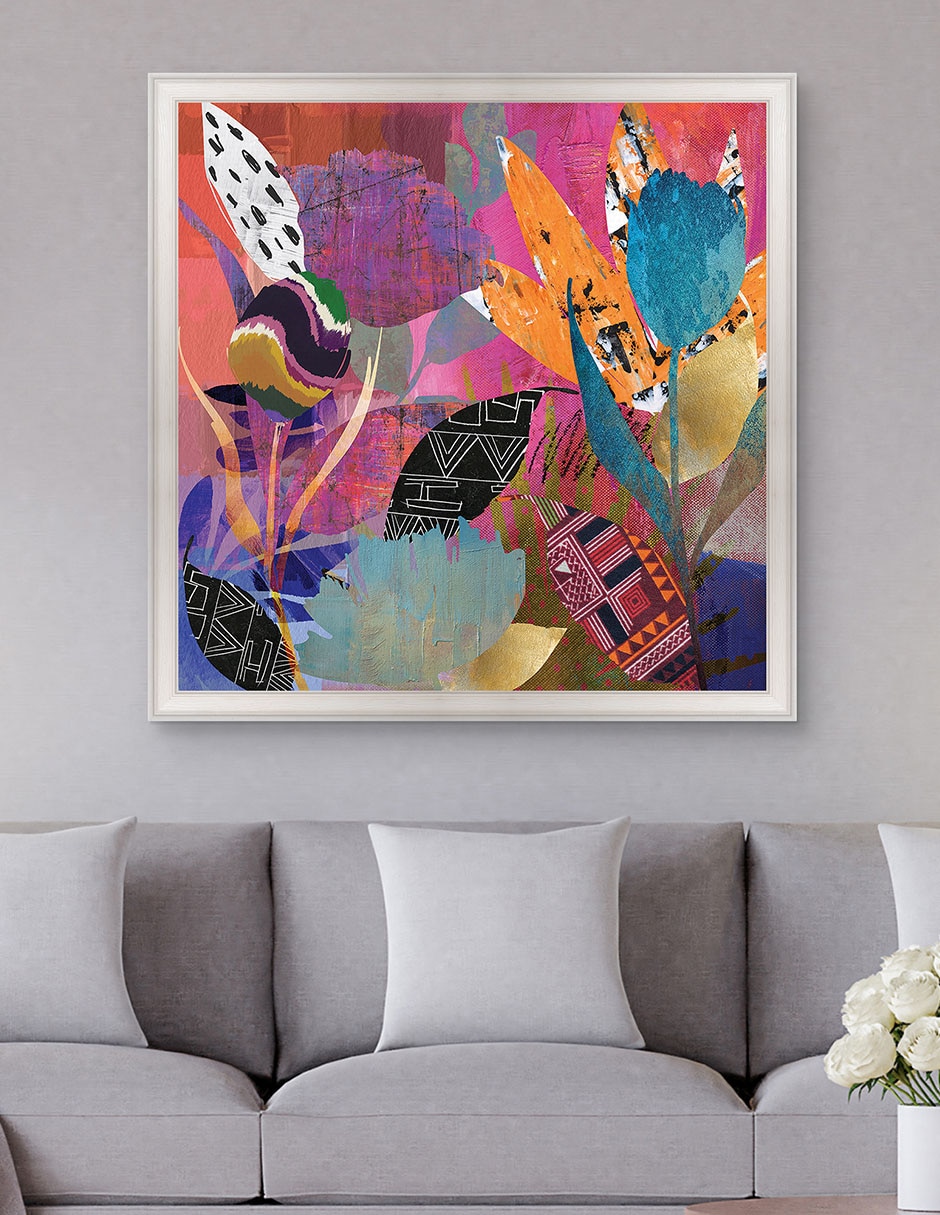 Cuadro decorativo Poder floral de Nikki Chu técnica mixta 2