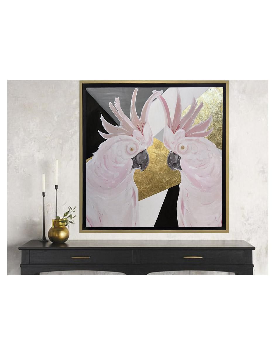 Pintura Rose Birds técnica acrílico Aves 2