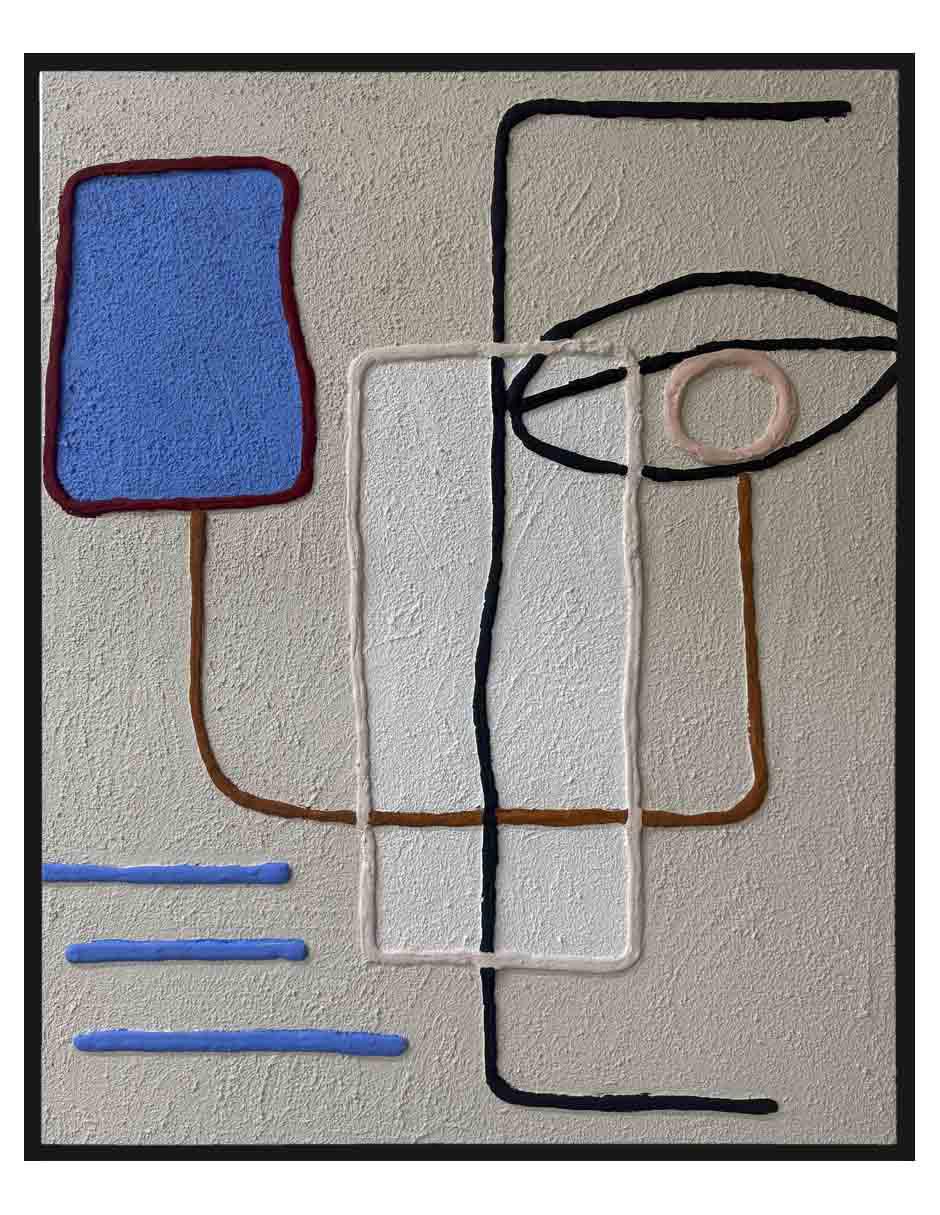 Pintura Tiktak técnica mixta Minimalista
