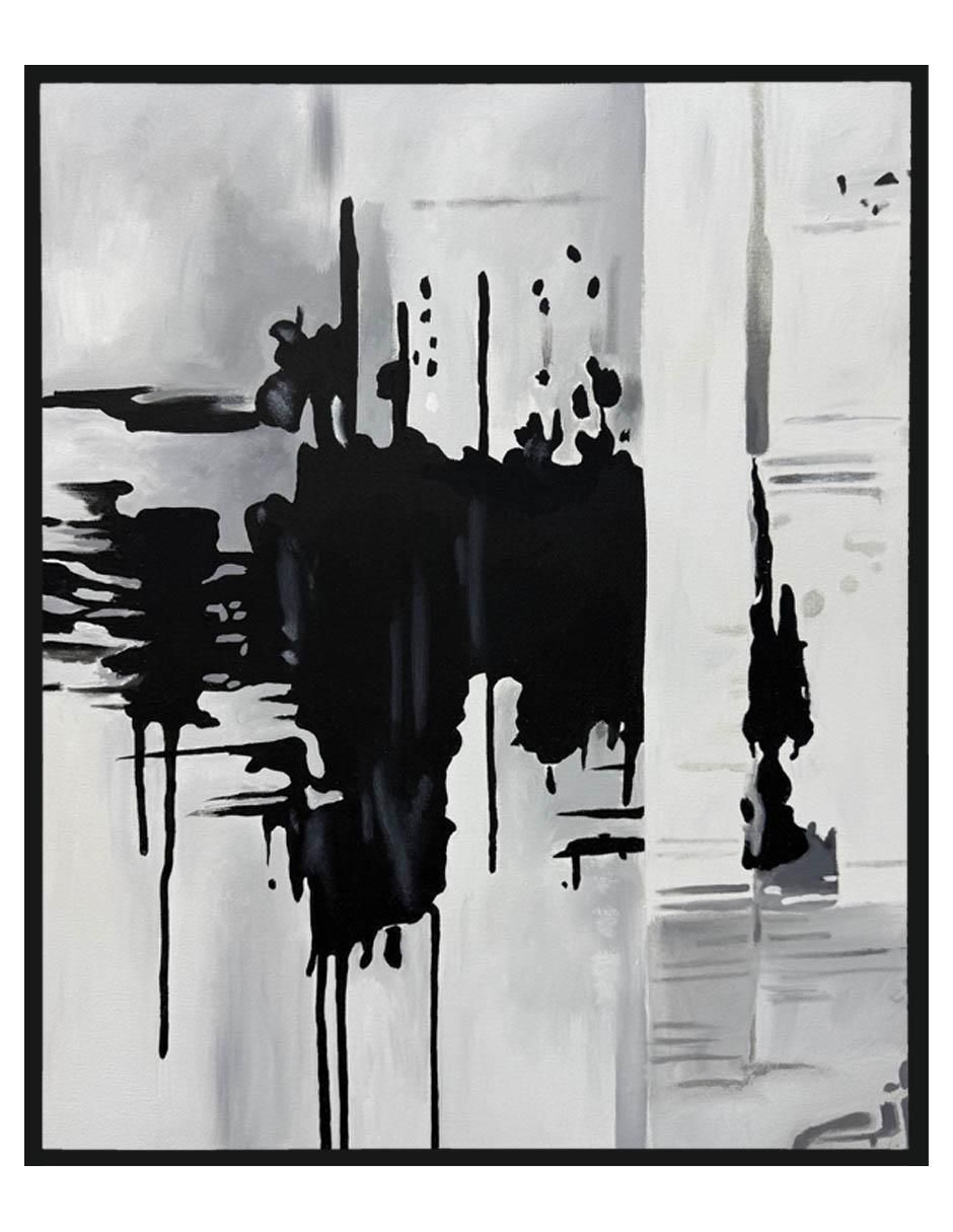 Pintura Blacky III técnica acrílico Minimalista