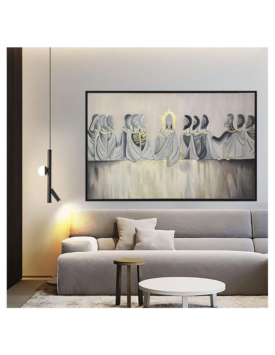 Pintura Última Cena técnica mixta Religiosos 2