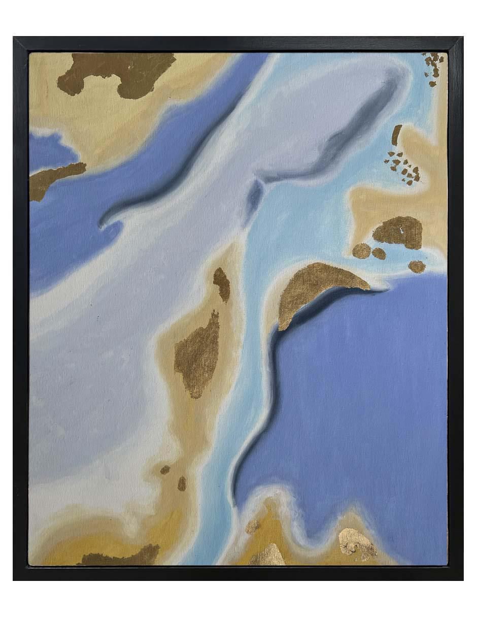 Pintura Cielo y Río técnica acrílico Abstracto