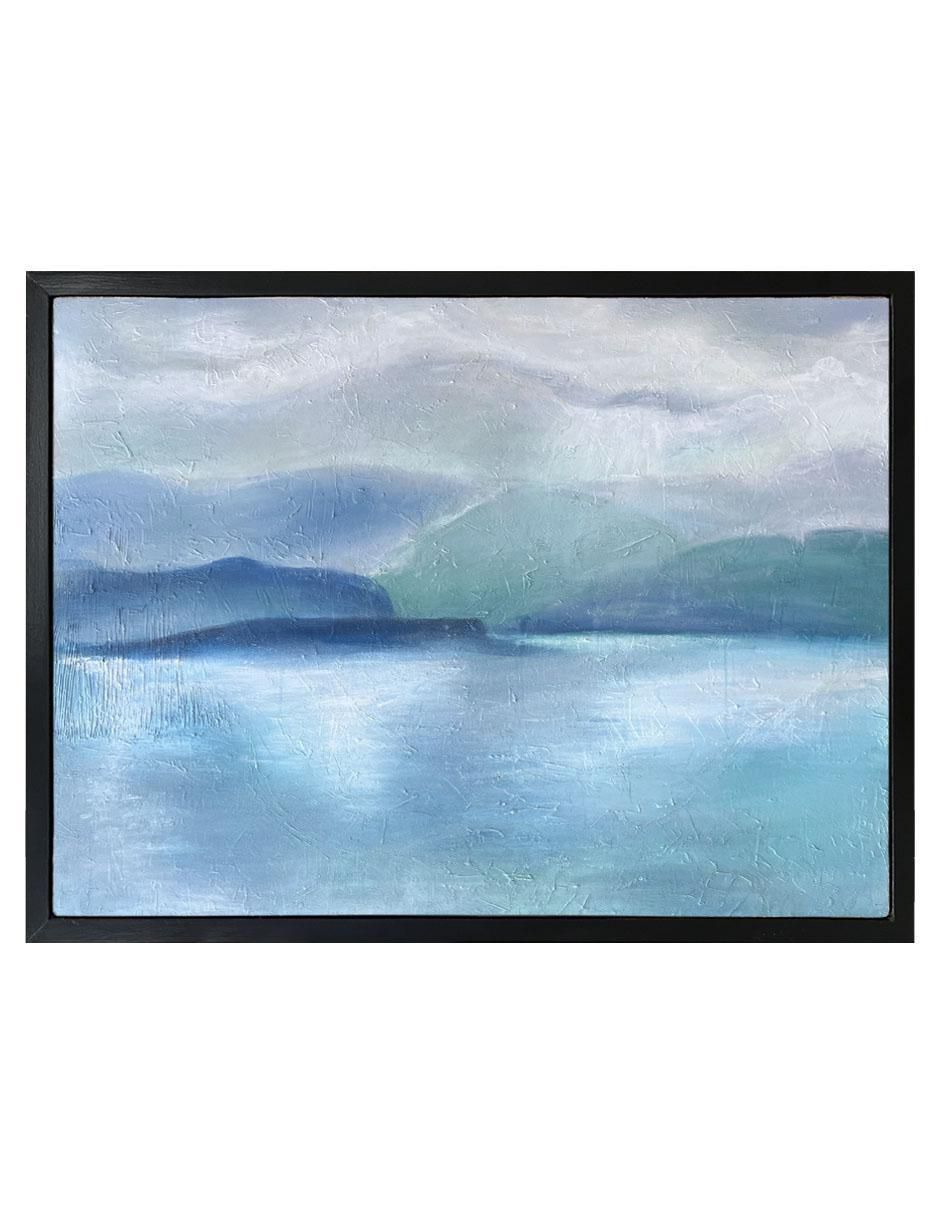 Pintura Blue Mountains técnica acrílico Minimalista Pintura Blue Mountains técnica acrílico Minimalista