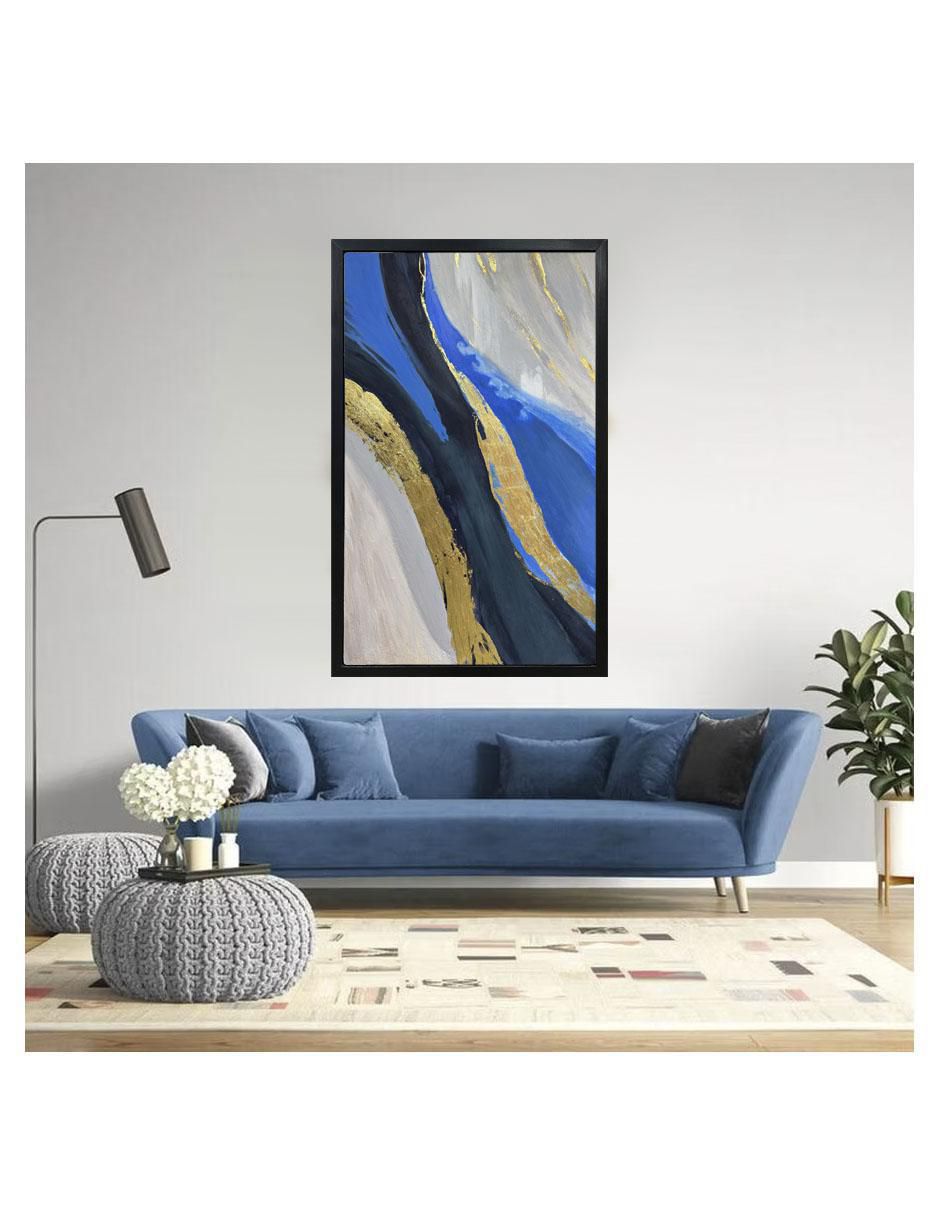 Pintura Río de oro técnica mixta Abstractos 2
