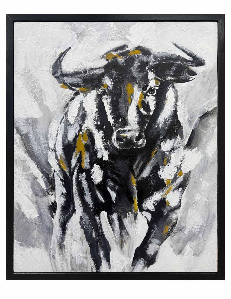 Pintura bull técnica mixta Animalart Pintura bull técnica mixta Animalart