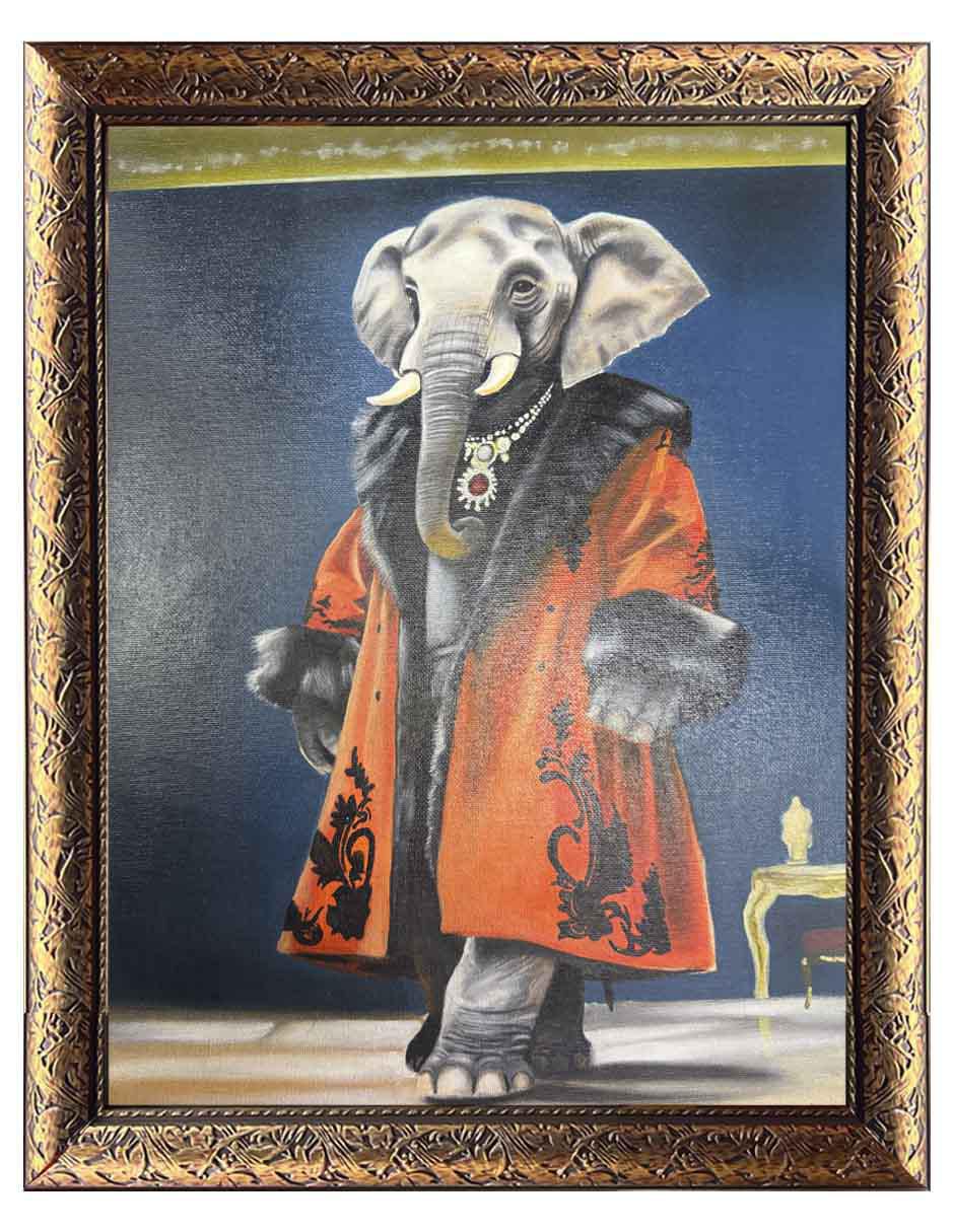 Pintura Trumpetas técnica óleo Animalart