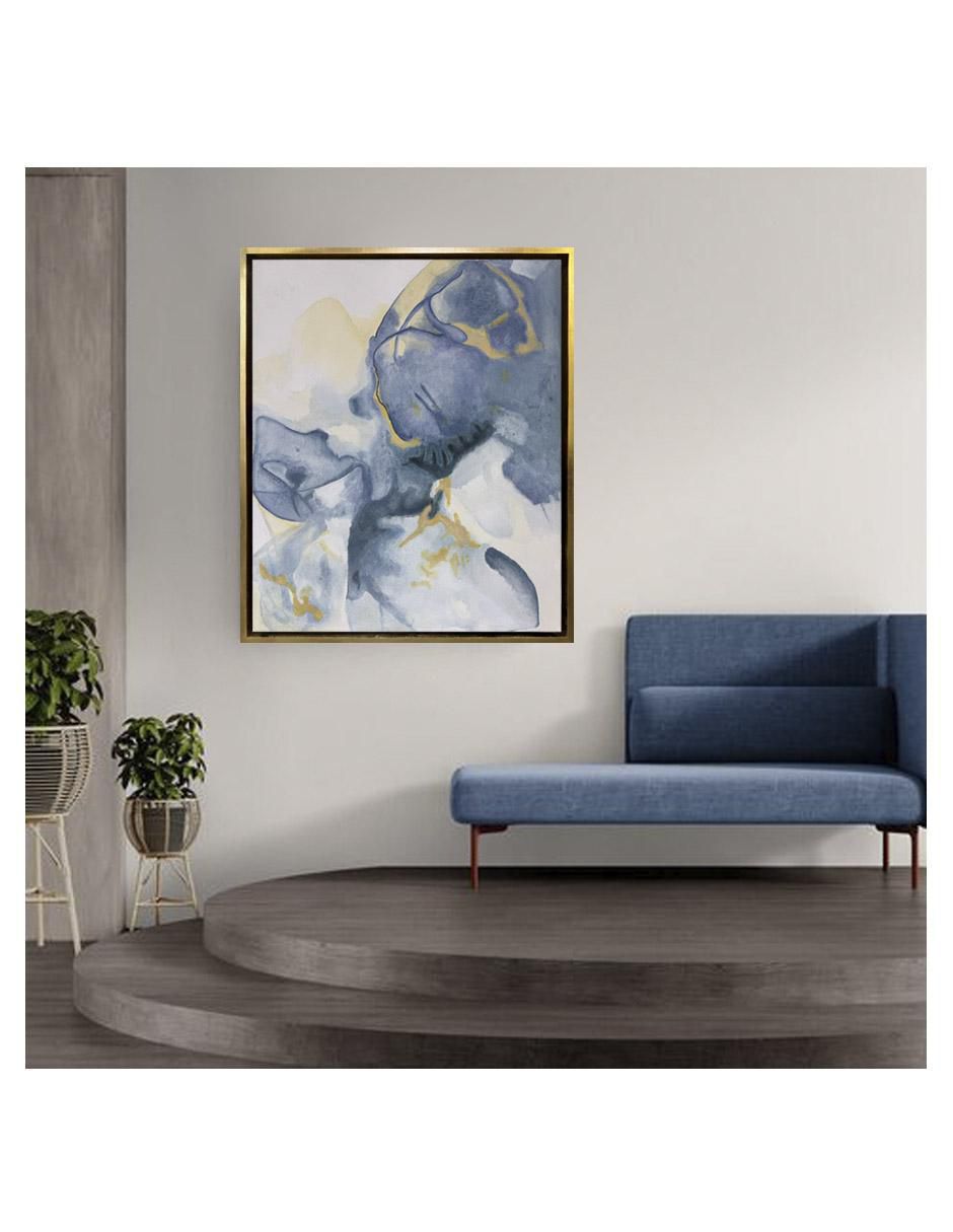 Pintura Esencia Azul mixta 4 Vistas 5