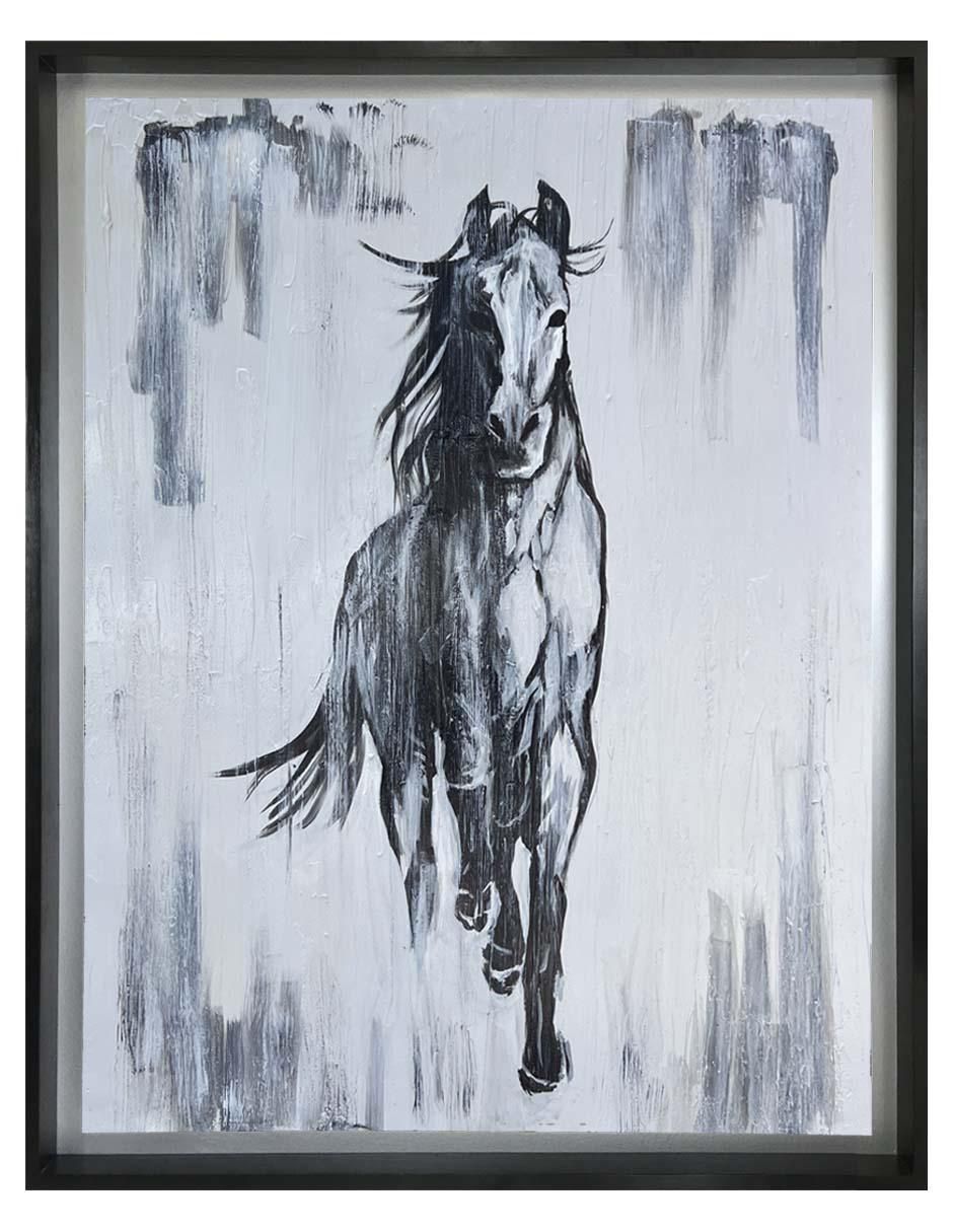 Pintura Veloz mixta Caballos