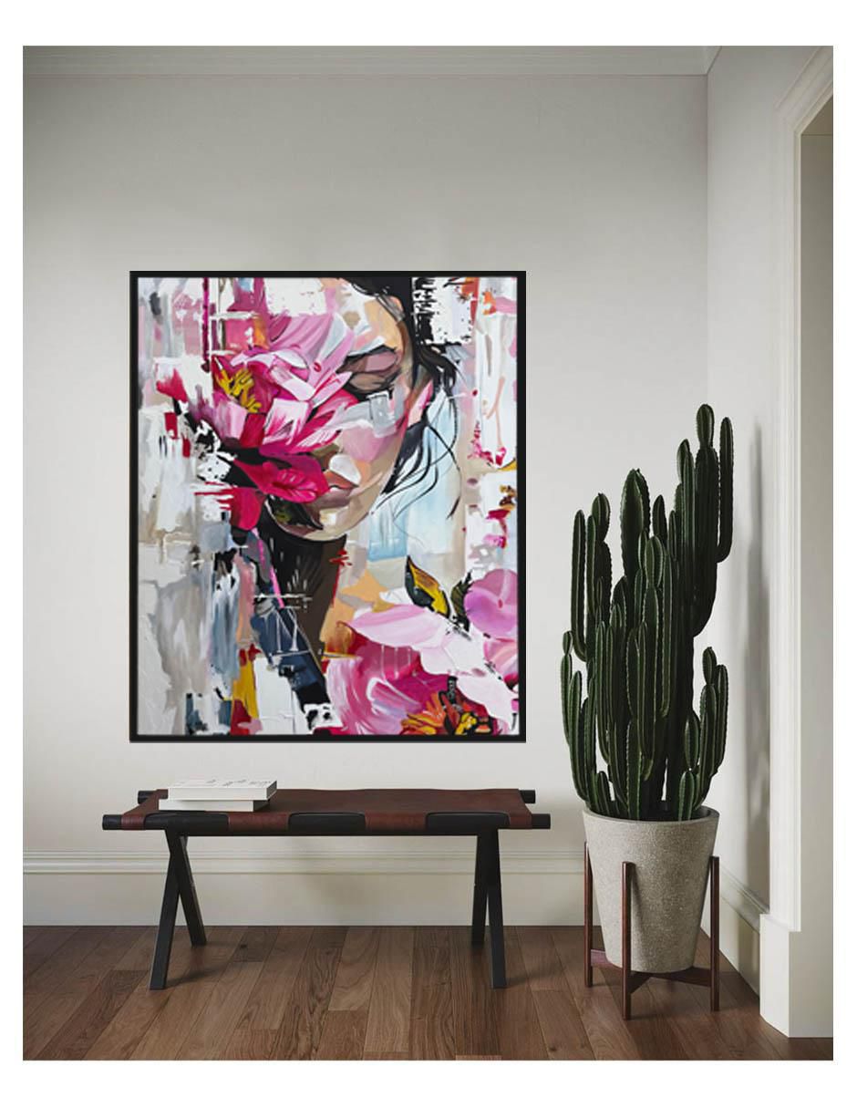 Pintura Woman Beauty mixta Rostros 2