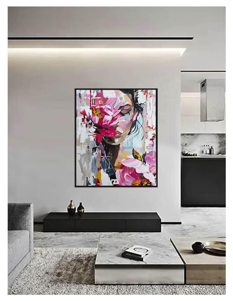Pintura Woman Beauty mixta Rostros 3