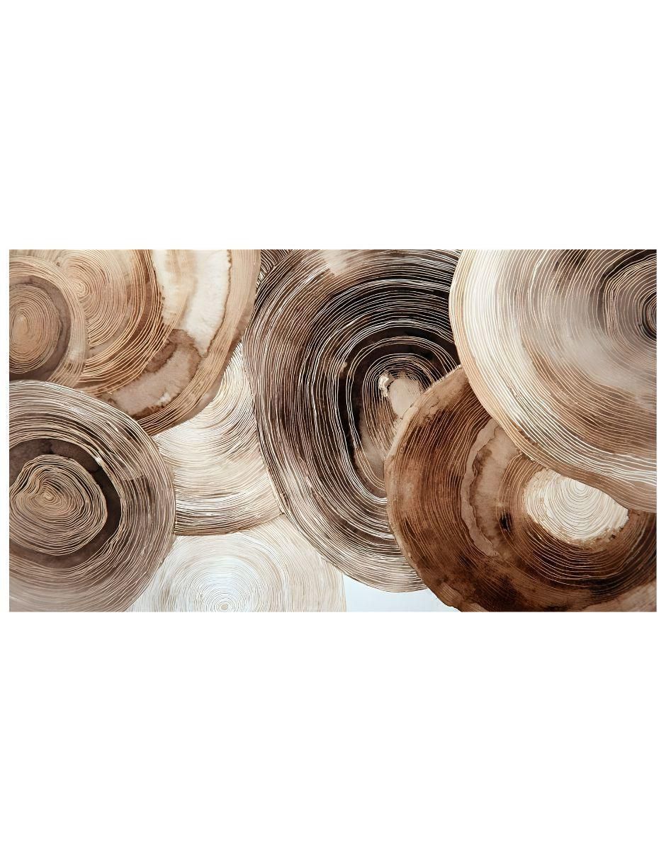 Cuadro decorativo Geométrico anillos orgánicos 70x100cm